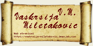 Vaskrsija Miletaković vizit kartica